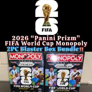 ⚽️2026 “Panini Prizm” - Monopoly “FIFA World Cup” Blaster Box (2 Box Bundle)🏆